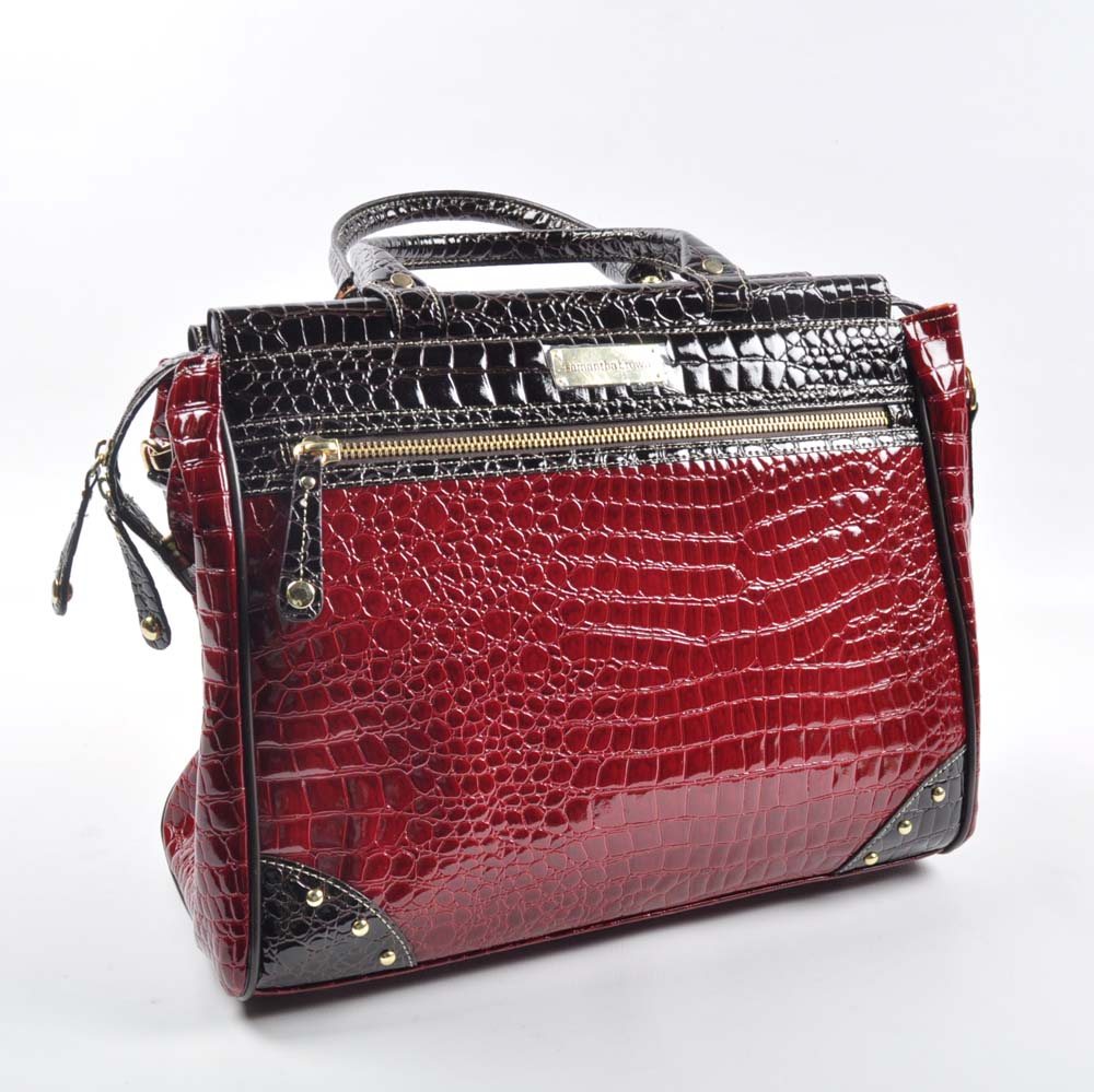 Samantha Brown Rolling Suitcase with Tote and Accessory Bags