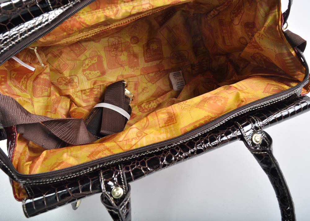 Samantha Brown Rolling Suitcase with Tote and Accessory Bags