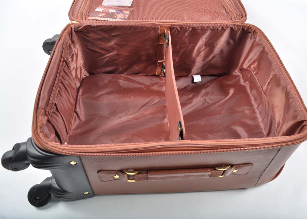 Leather Joy Mangano Rolling Suitcase and Duffle