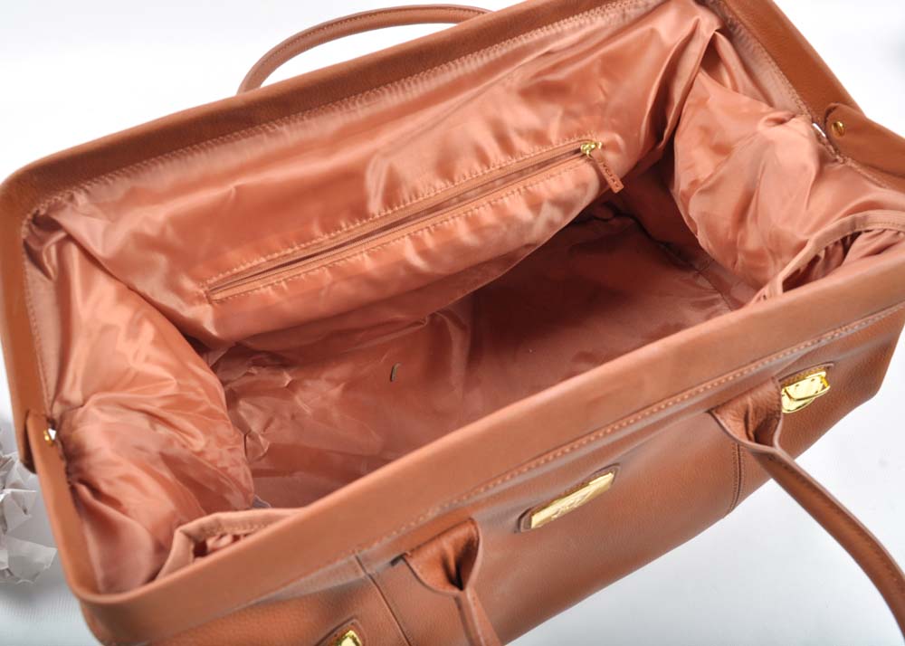 Leather Joy Mangano Rolling Suitcase and Duffle