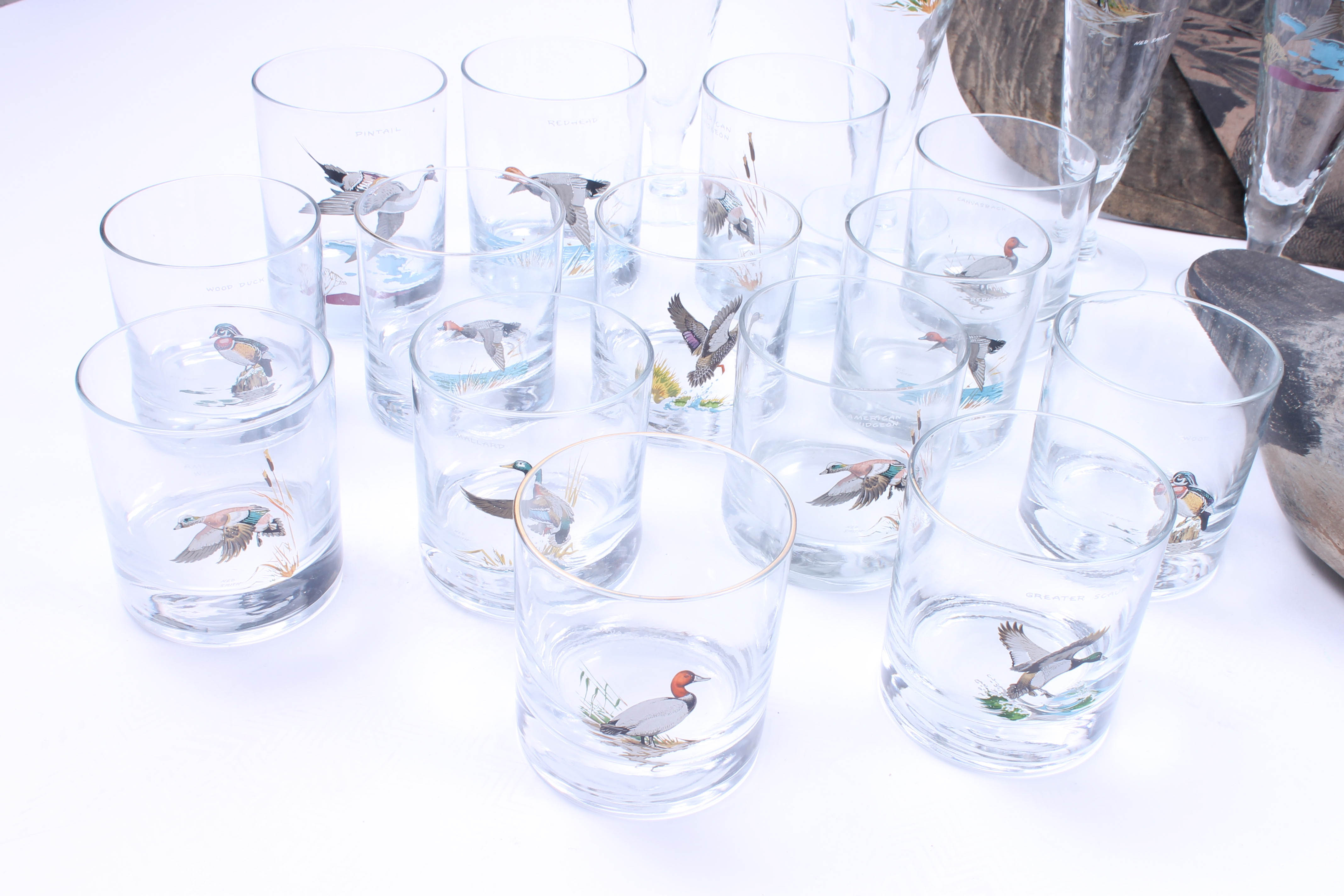 Collection of Duck Glassware and Decor