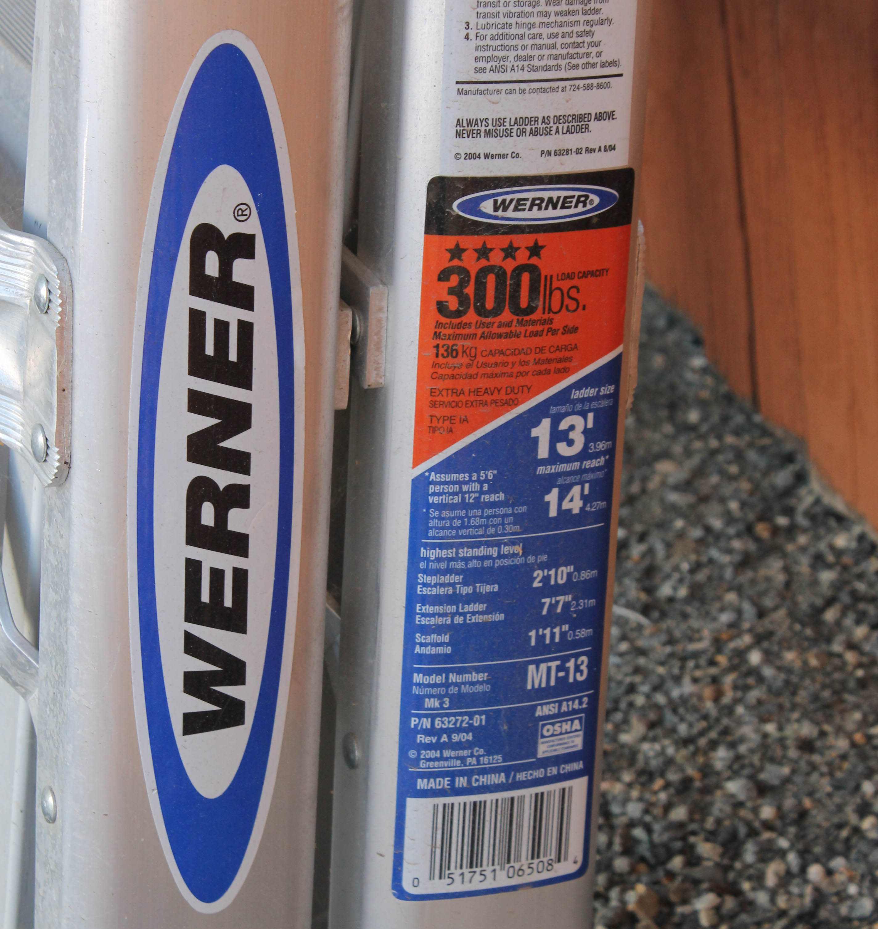 Werner Multi-Size Adjustable Aluminum Ladder