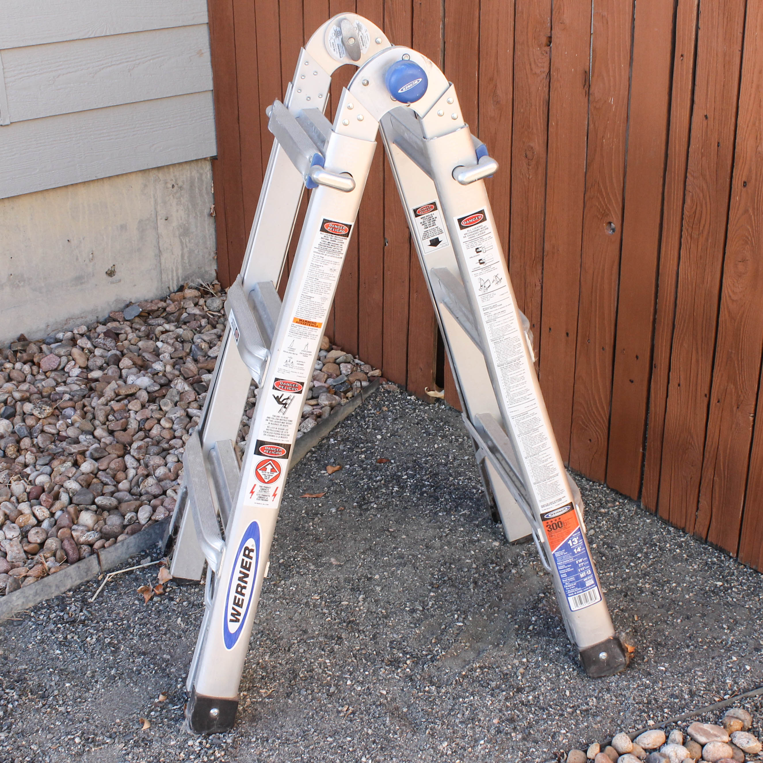 Werner Multi-Size Adjustable Aluminum Ladder