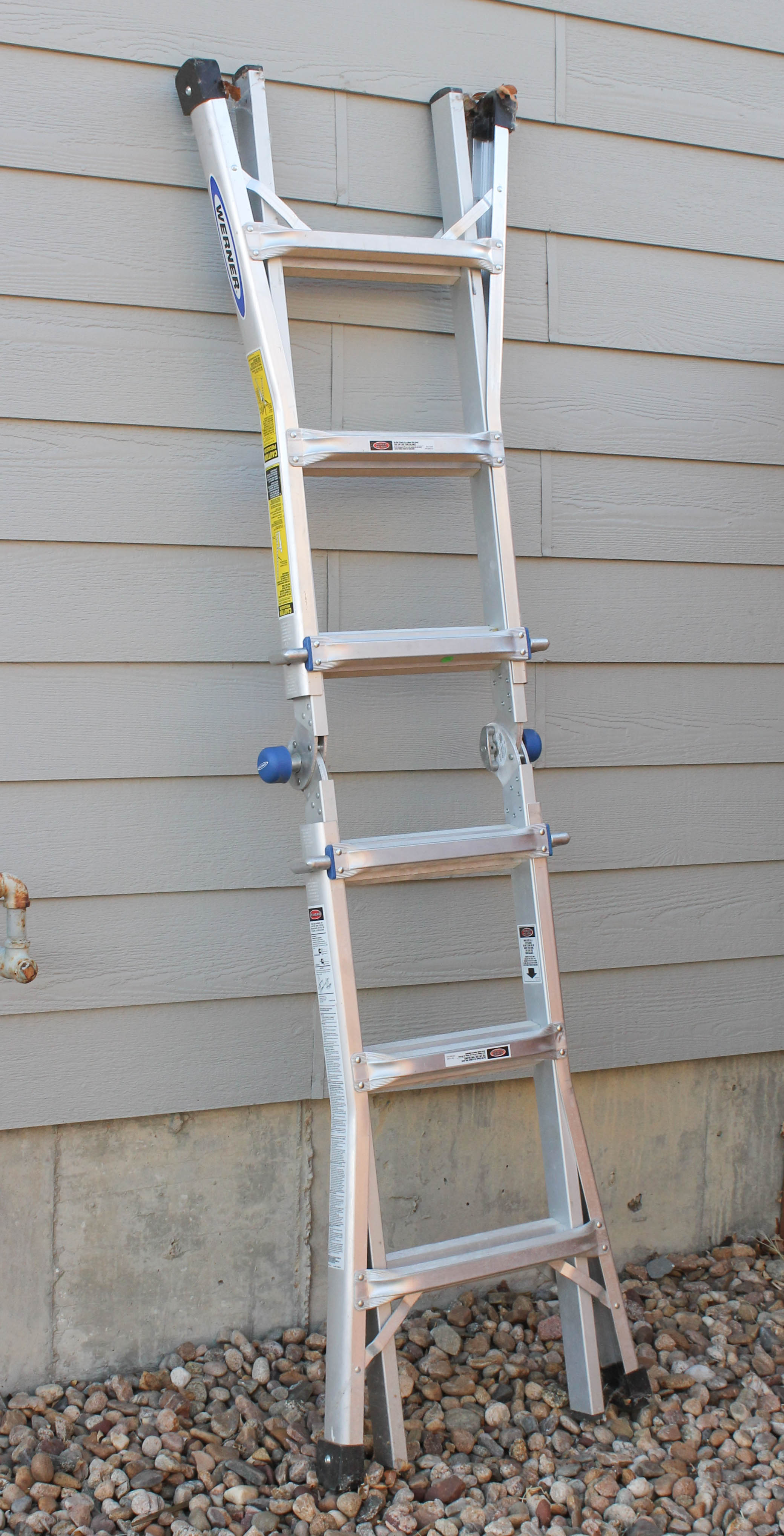Werner Multi-Size Adjustable Aluminum Ladder