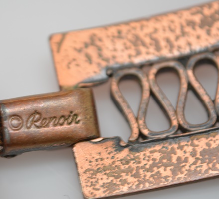 Vintage Copper Bracelet and Earring Set and Copper Brooch and Earring Set
