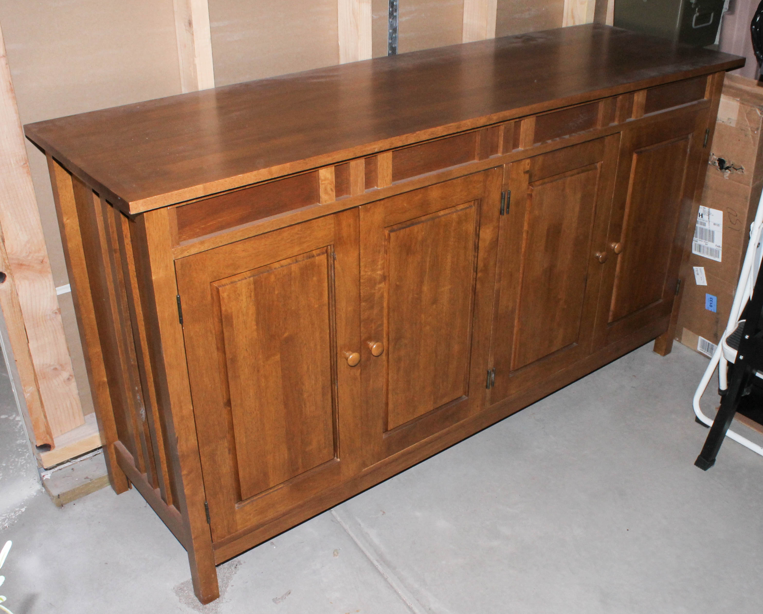 Vintage Mission Style Oak Credenza