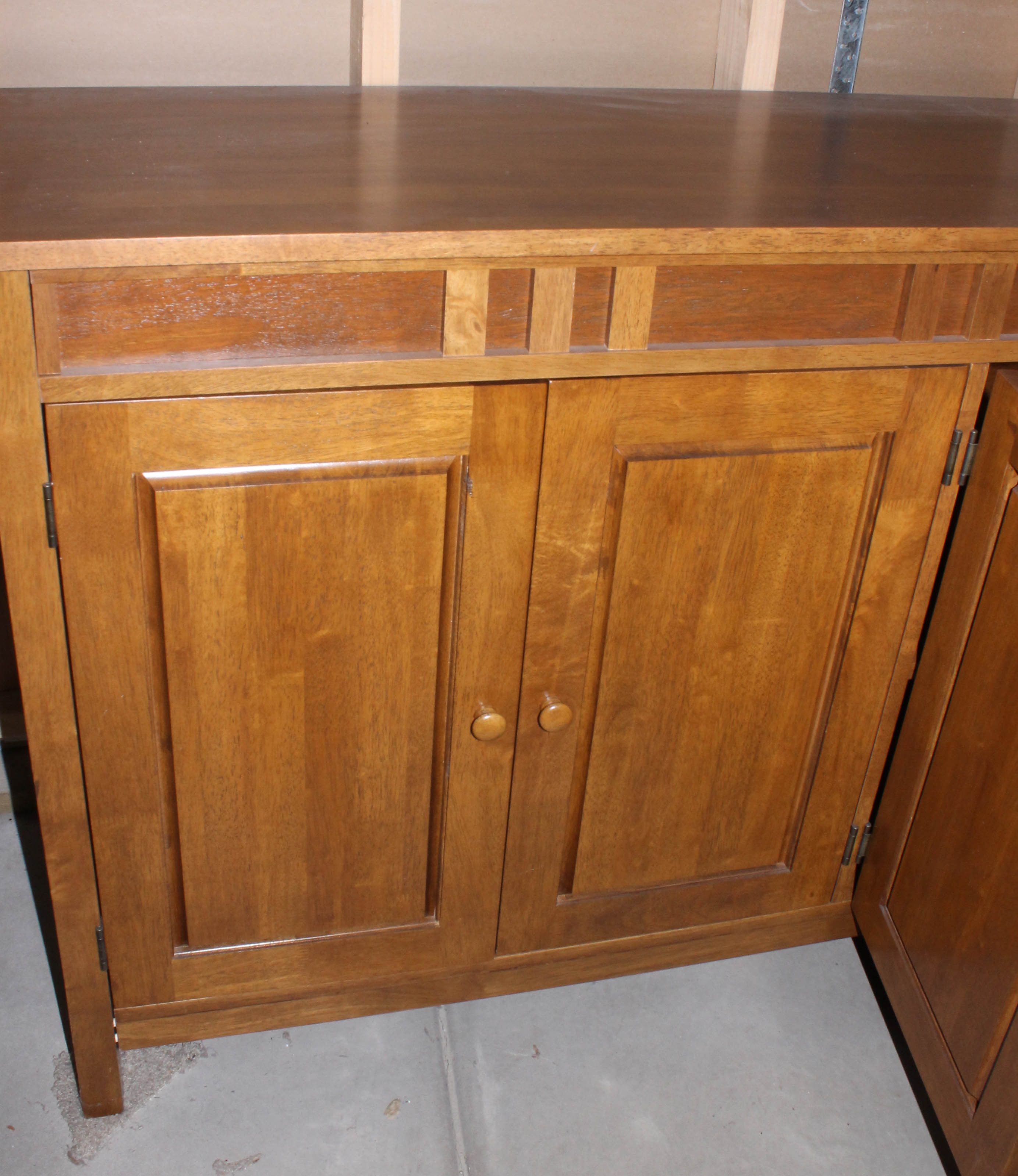 Vintage Mission Style Oak Credenza