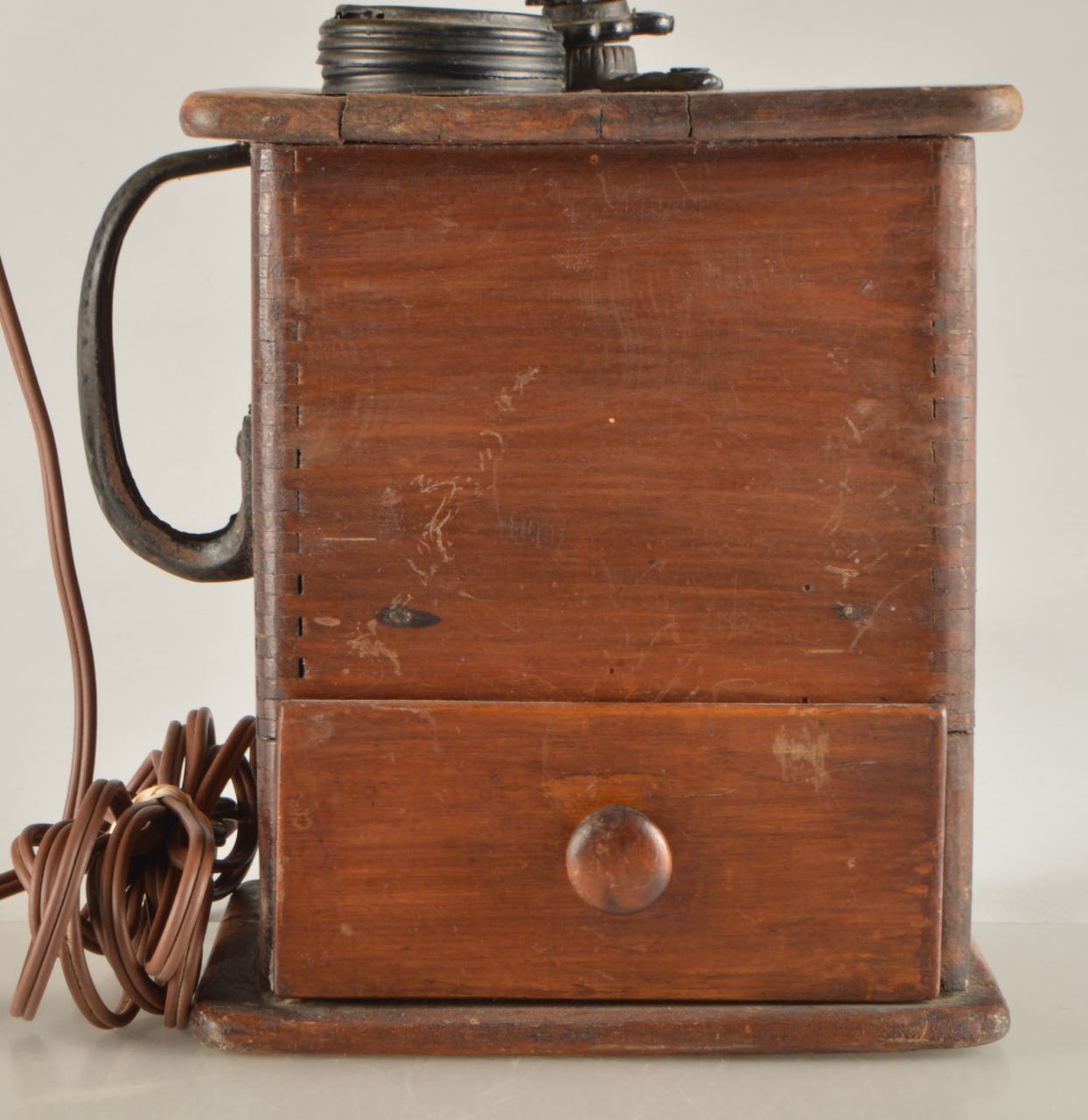 Vintage Coffee Grinder and Grinder Lamp