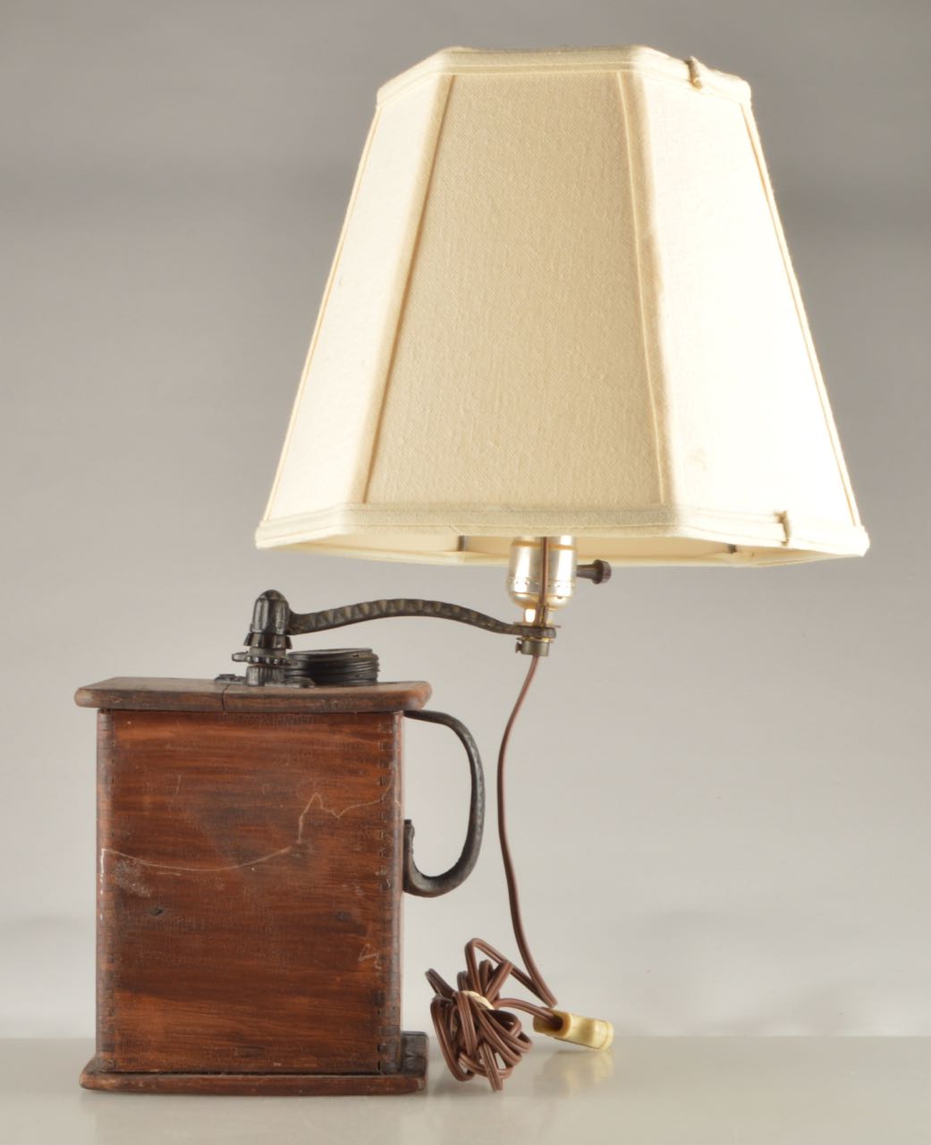 Vintage Coffee Grinder and Grinder Lamp