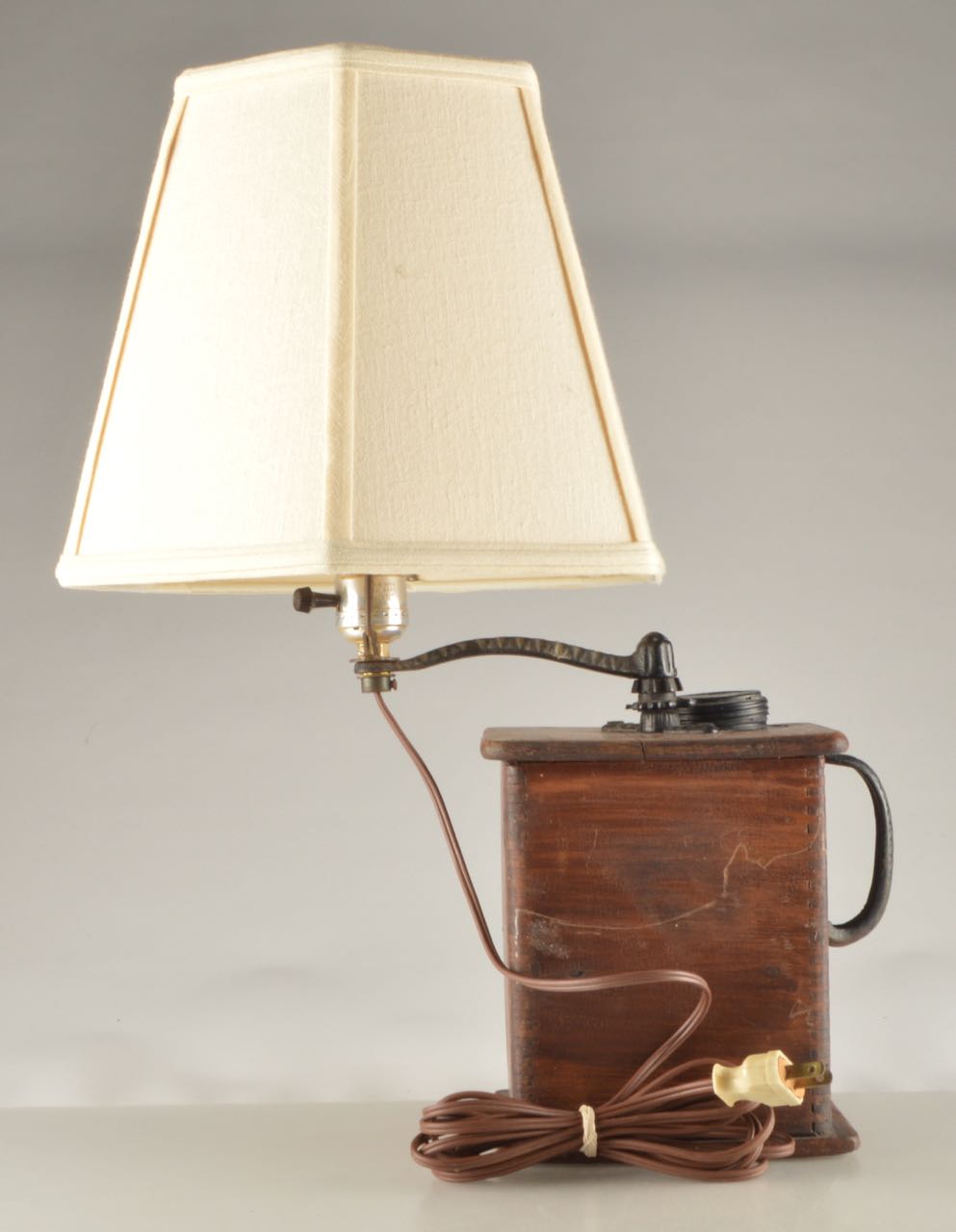 Vintage Coffee Grinder and Grinder Lamp