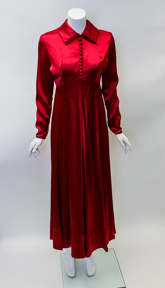 1970s Group of Glossy Maxi Evening Dresses