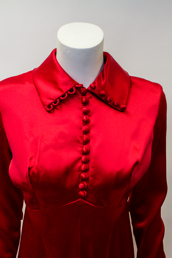 1970s Group of Glossy Maxi Evening Dresses