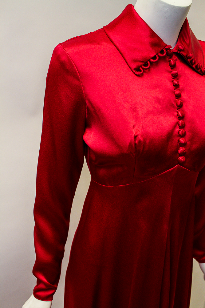 1970s Group of Glossy Maxi Evening Dresses