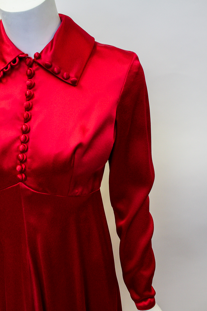 1970s Group of Glossy Maxi Evening Dresses