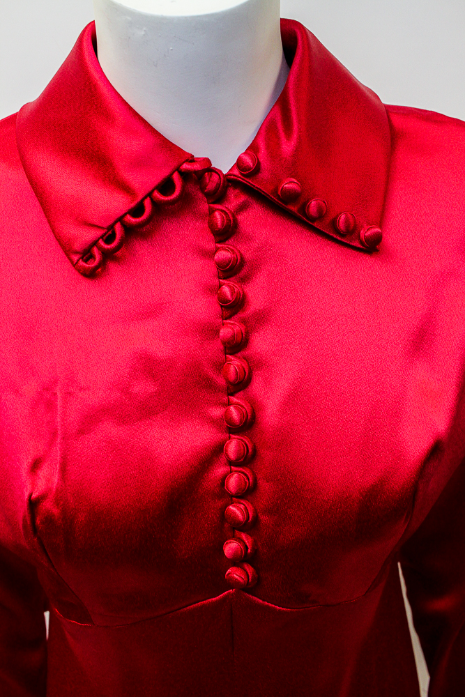 1970s Group of Glossy Maxi Evening Dresses