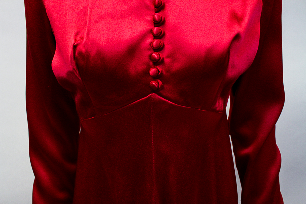 1970s Group of Glossy Maxi Evening Dresses