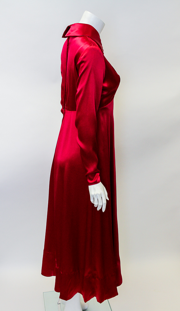 1970s Group of Glossy Maxi Evening Dresses