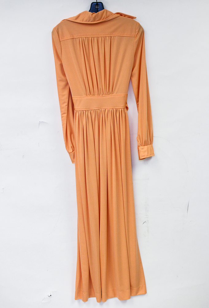 1970s Group of Glossy Maxi Evening Dresses