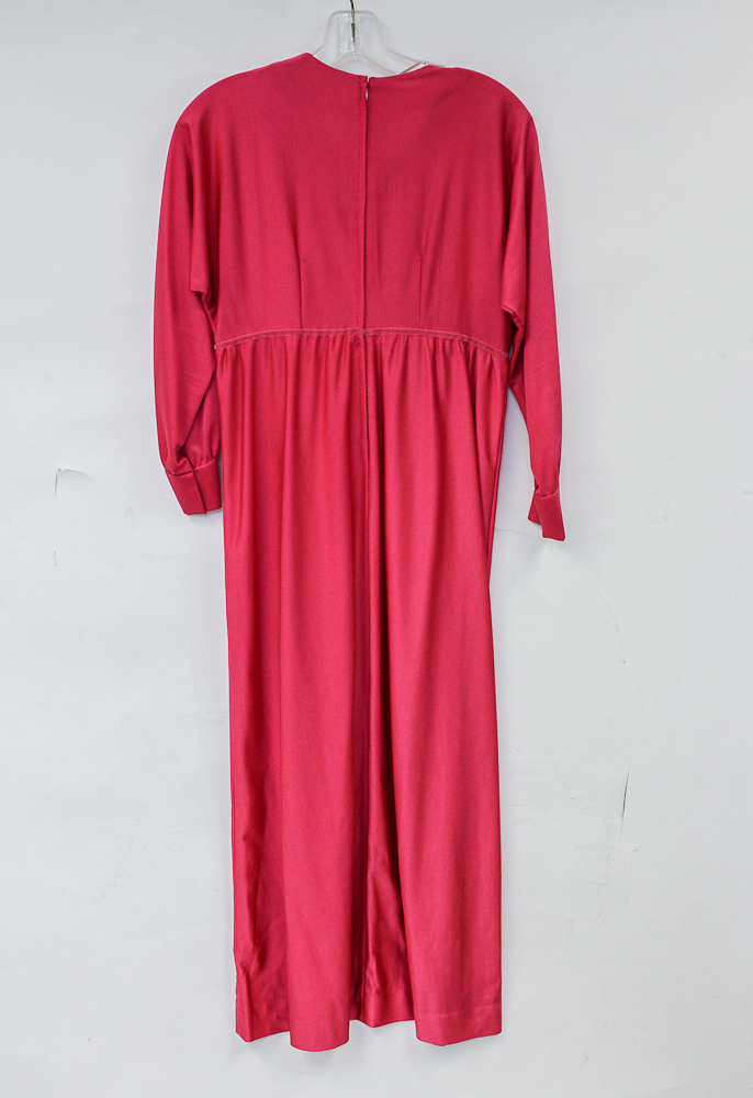 1970s Group of Glossy Maxi Evening Dresses