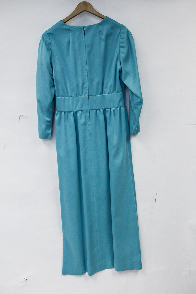 1970s Group of Glossy Maxi Evening Dresses