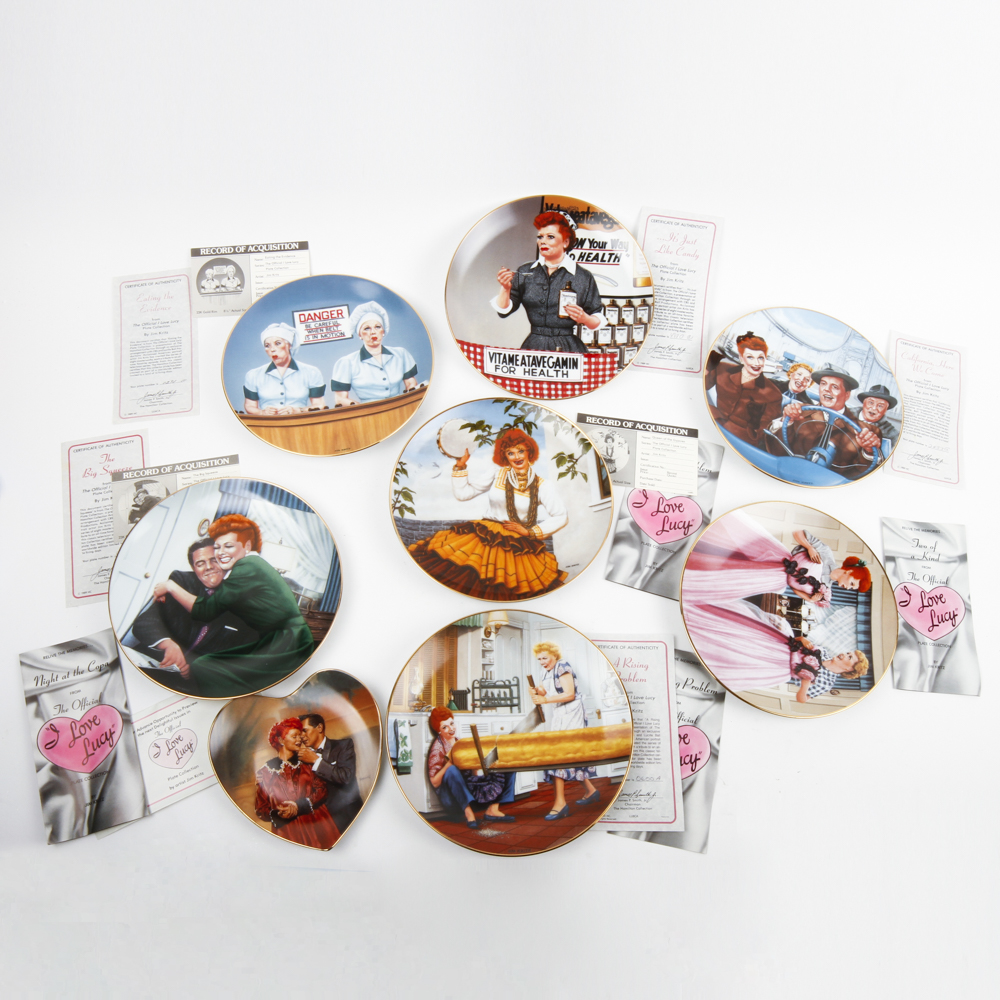 Collection of Hamilton Collection "I Love Lucy" plates