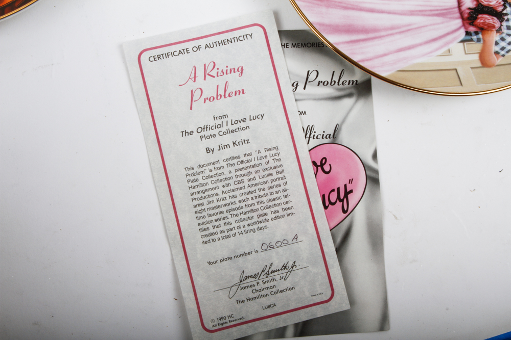 Collection of Hamilton Collection "I Love Lucy" plates