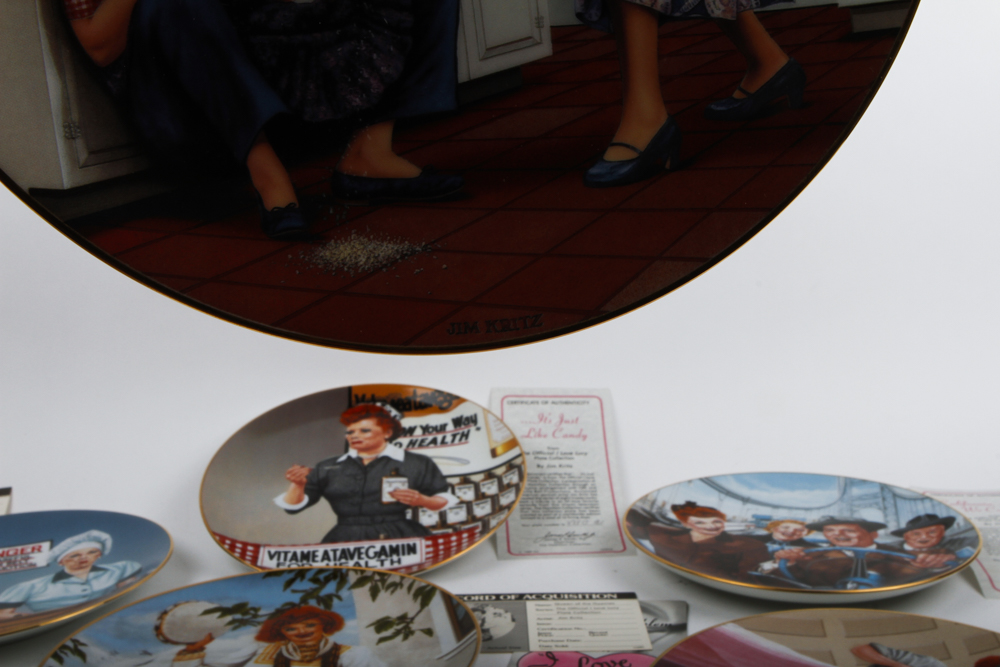 Collection of Hamilton Collection "I Love Lucy" plates