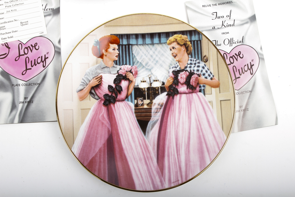 Collection of Hamilton Collection "I Love Lucy" plates