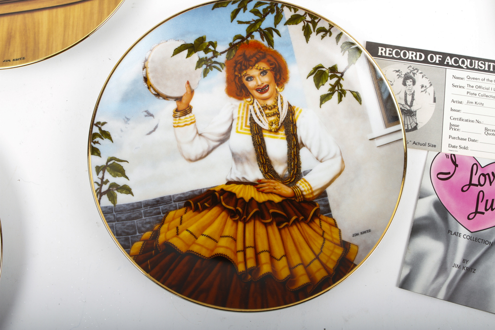 Collection of Hamilton Collection "I Love Lucy" plates