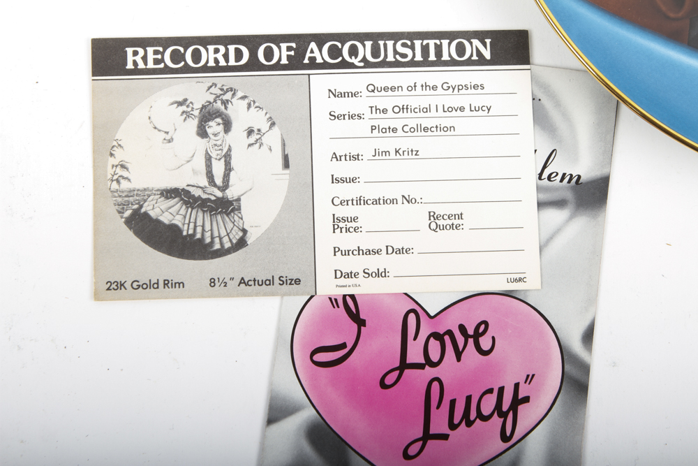 Collection of Hamilton Collection "I Love Lucy" plates