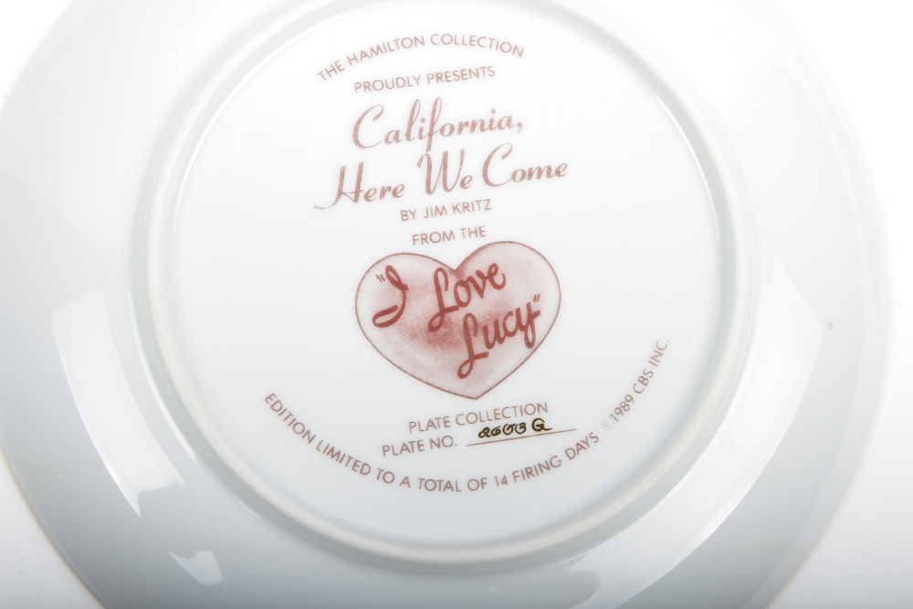 Collection of Hamilton Collection "I Love Lucy" plates