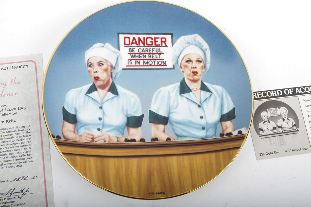 Collection of Hamilton Collection "I Love Lucy" plates