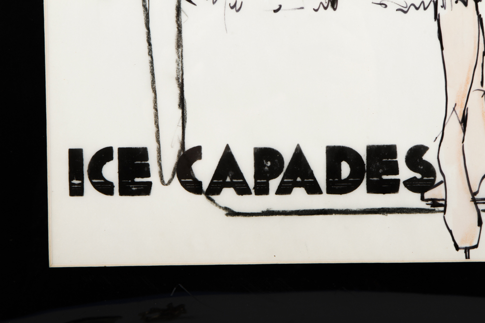Jef Billings Ink on Paper Sketch "Female Principals- Masquerade, Ice capades 50th Anniversary Tour"