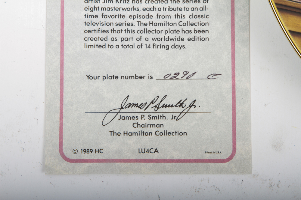 Collection of Hamilton Collection "I Love Lucy" plates