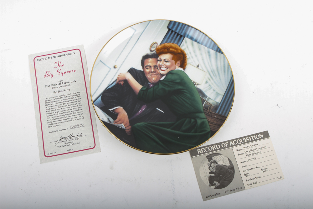 Collection of Hamilton Collection "I Love Lucy" plates