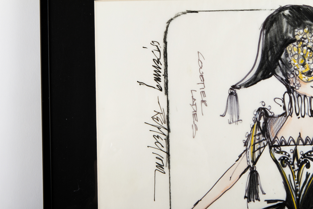 Jef Billings Ink on Paper Sketch "Female Principals- Masquerade, Ice capades 50th Anniversary Tour"