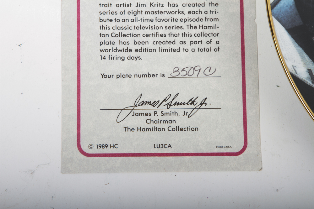 Collection of Hamilton Collection "I Love Lucy" plates