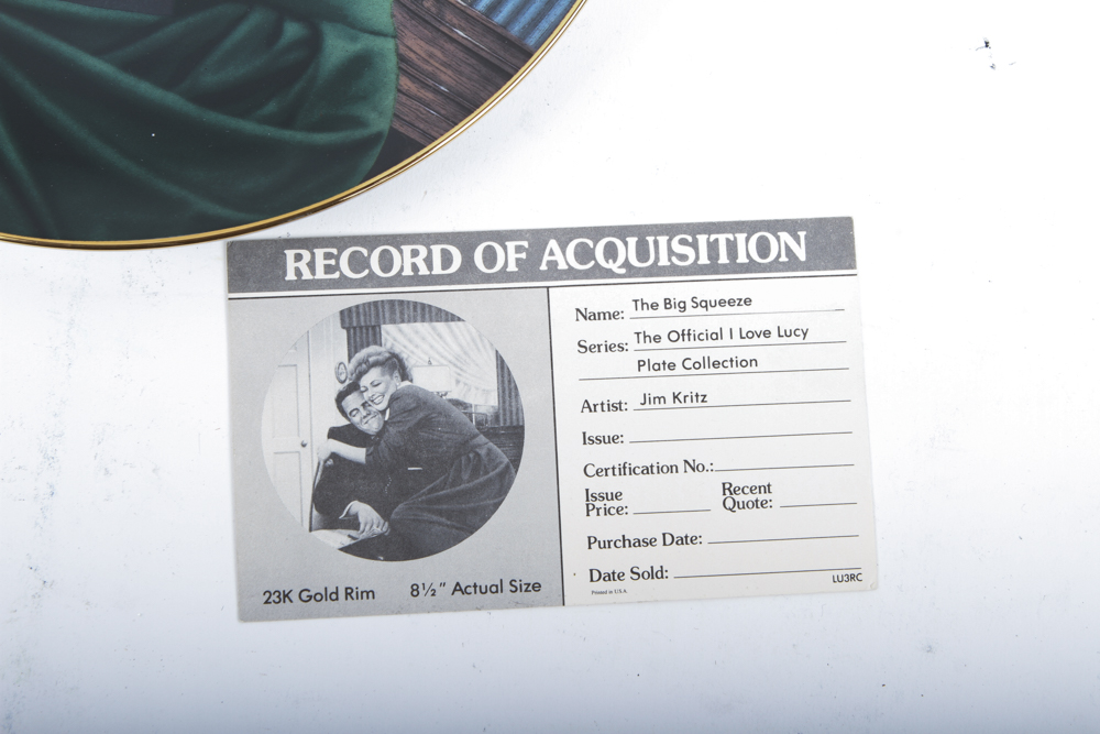 Collection of Hamilton Collection "I Love Lucy" plates