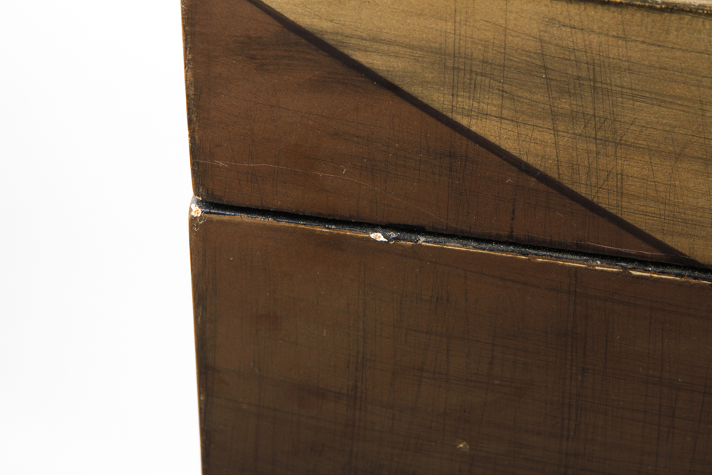 Wooden Trunk on Metal Stand