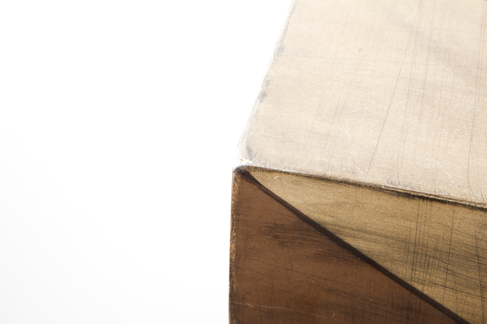 Wooden Trunk on Metal Stand