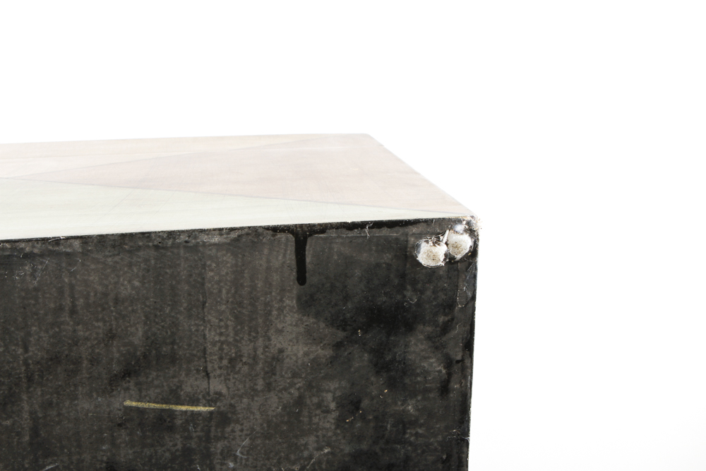 Wooden Trunk on Metal Stand