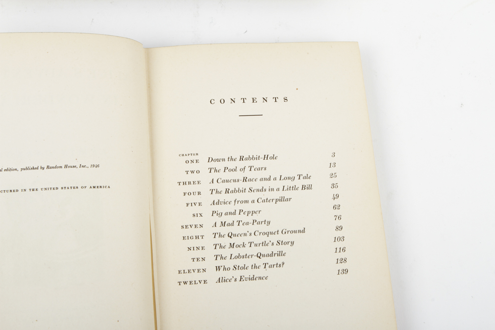 Vintage Alice In Wonderland Books by Lewis Carroll