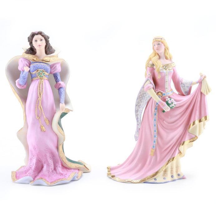 Lenox Maid Marian and Guenivere Figurines