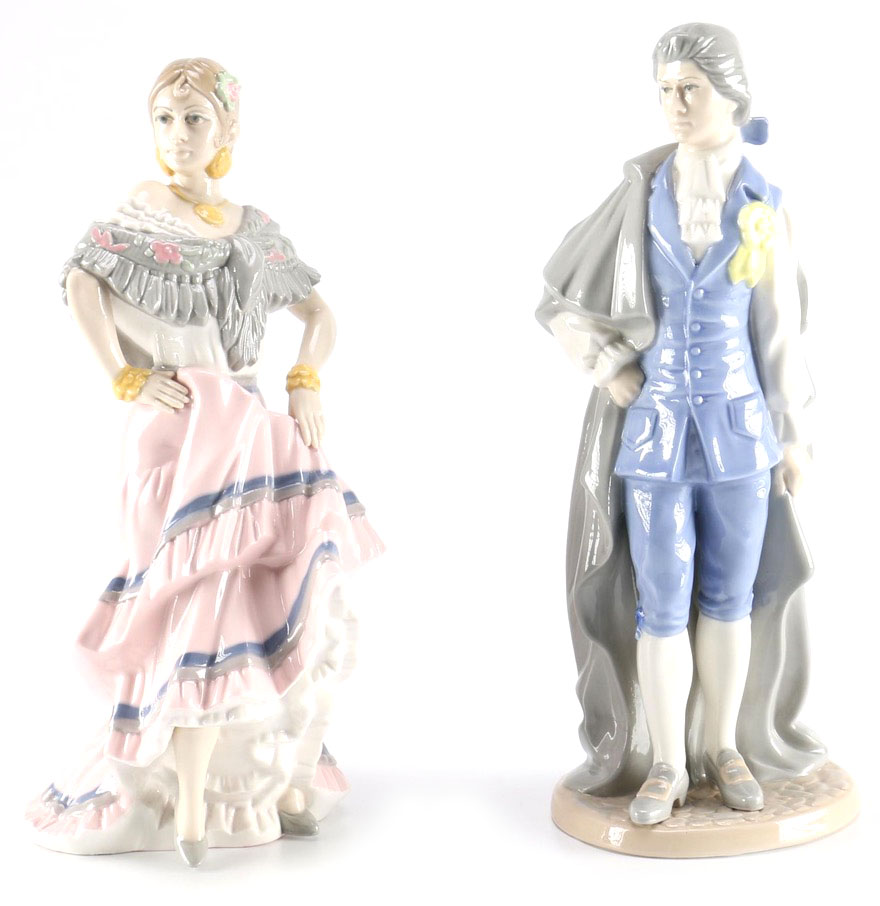 Hamilton Collection "Celebration of Opera" Figurines With Carmen and Figaro