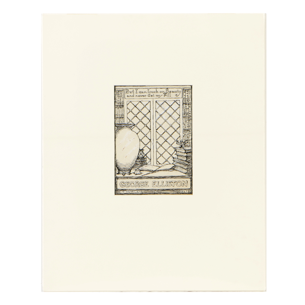 E. T. Hurley Etching on Paper "George Elliston"