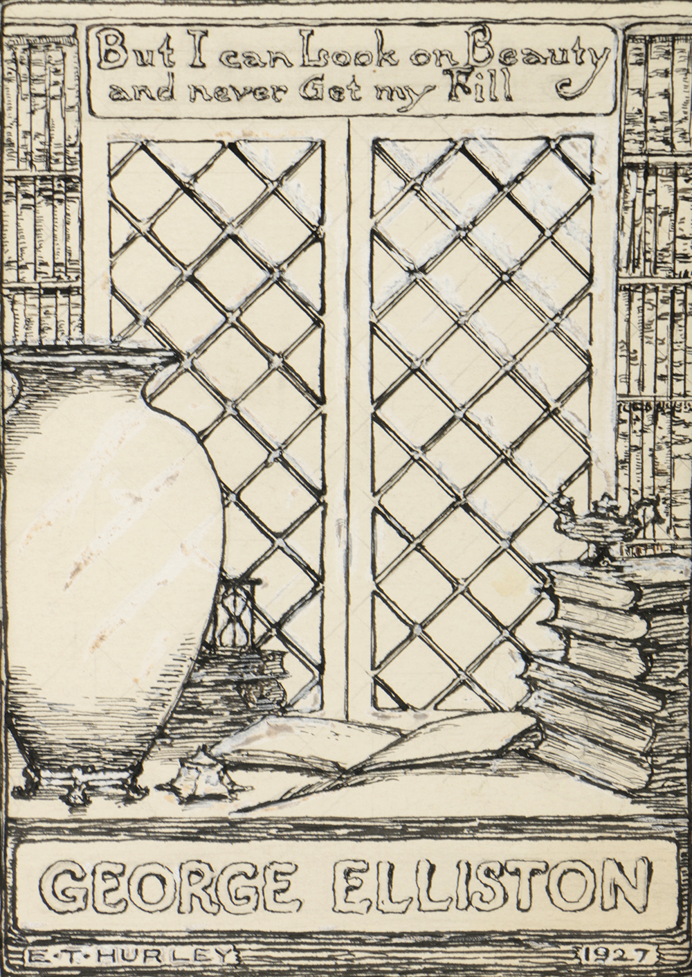 E. T. Hurley Etching on Paper "George Elliston"