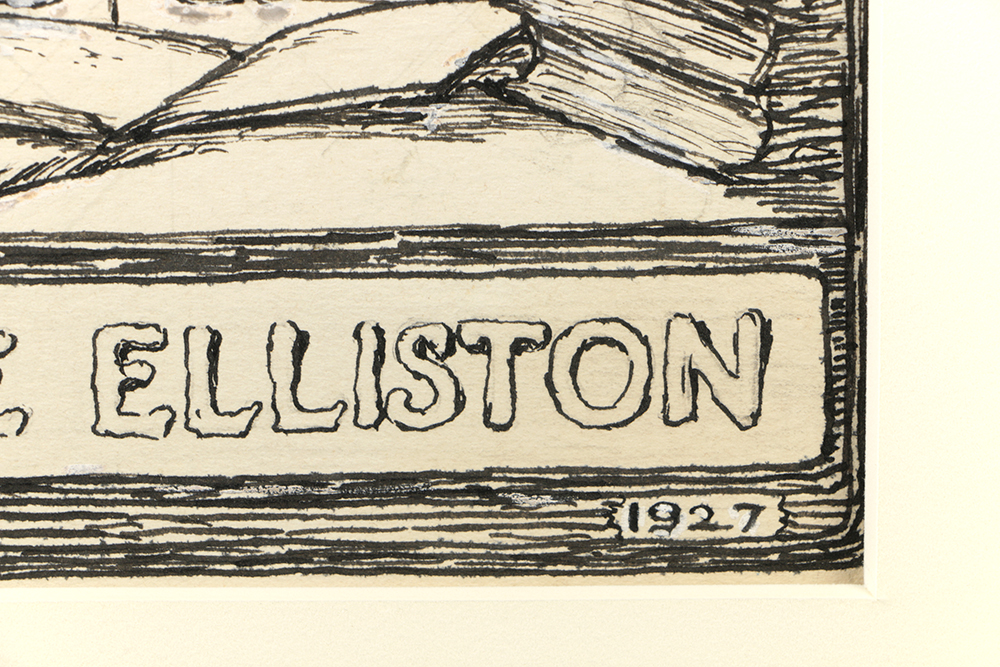 E. T. Hurley Etching on Paper "George Elliston"