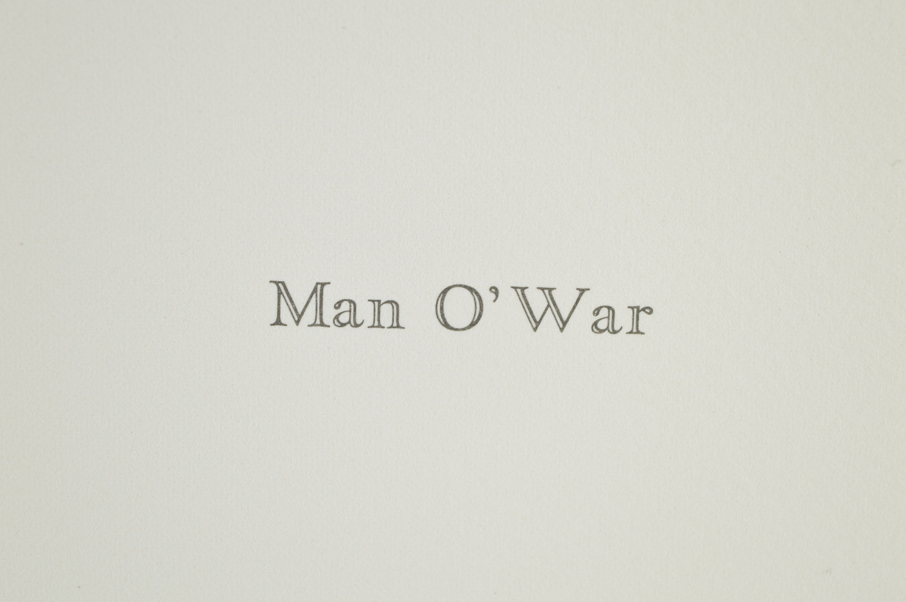 Joseph Petro "Man O'War" Offset Lithograph