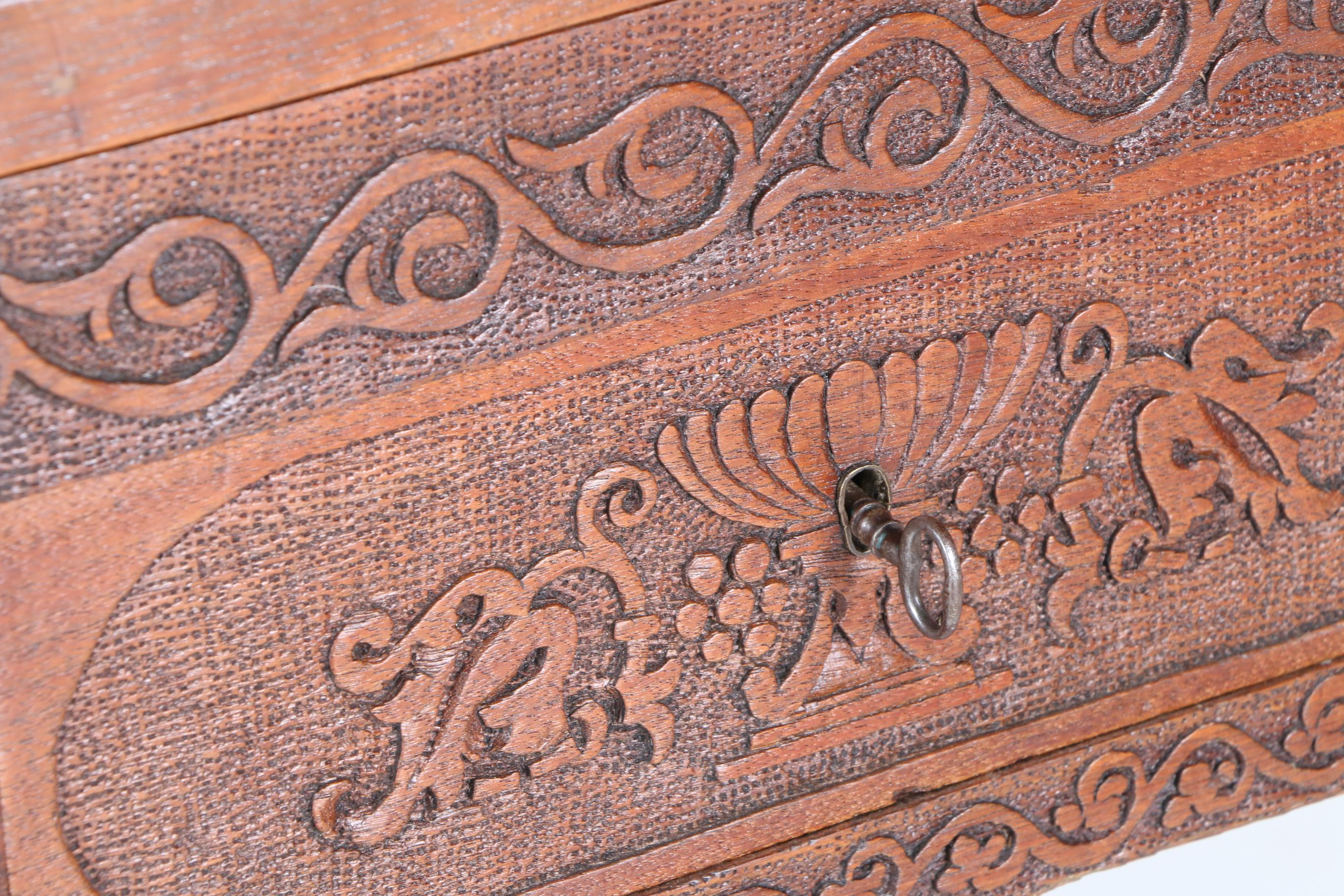 Antique School Master's Slant Top Desk in Walnut