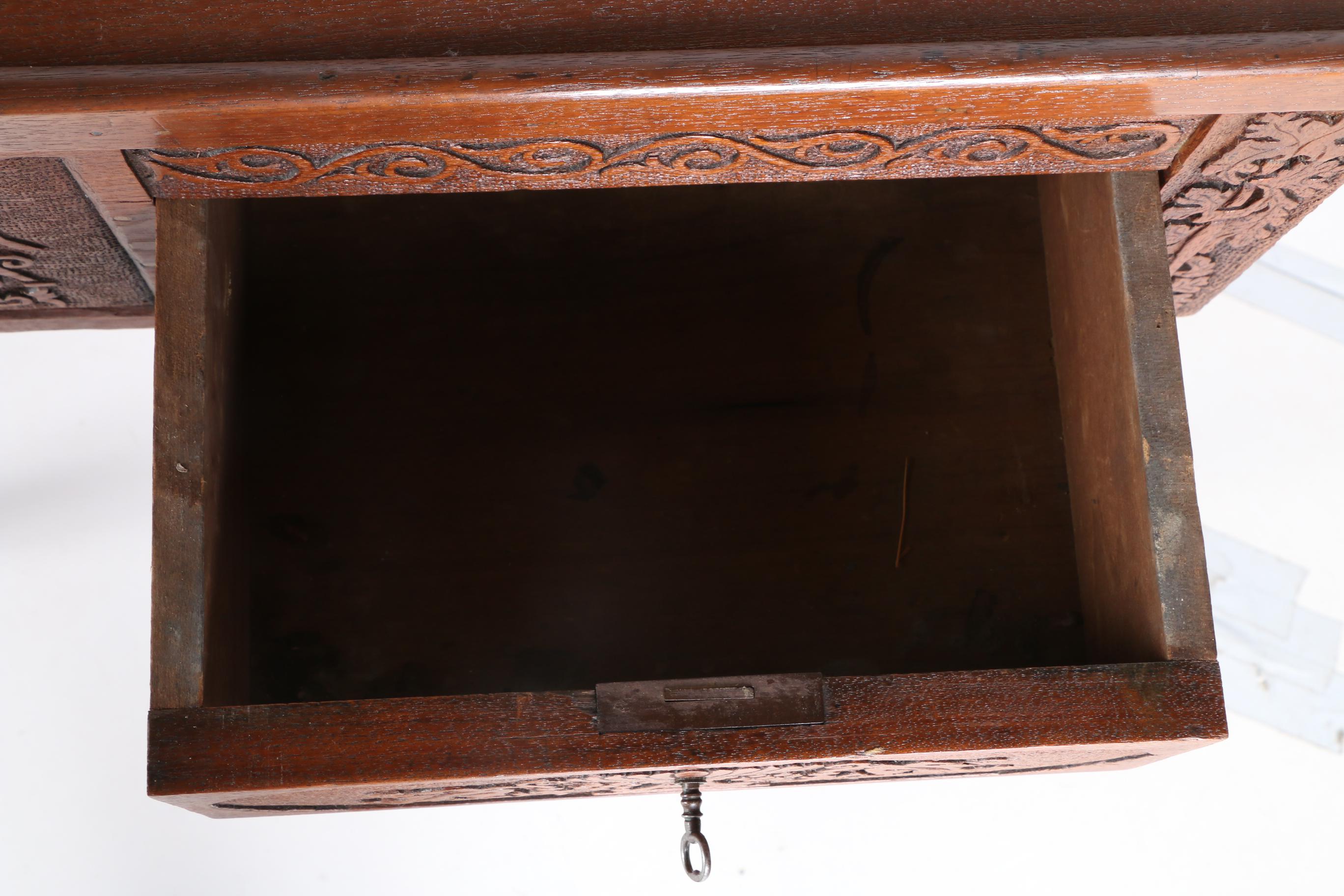 Antique School Master's Slant Top Desk in Walnut
